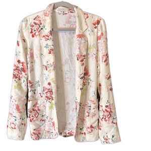 ARITZIA TALULA Kent Floral Print Open Long Sleeve Blazer Jacket Size 4